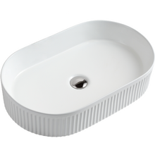 Kiora 580mm Matte White Oval Ceramic Above Counter Basin